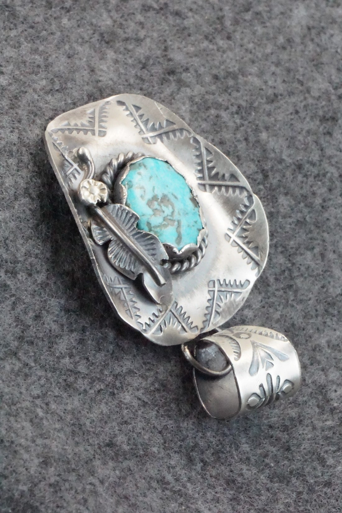 Turquoise & Sterling Silver Pendant - Tim Yazzie