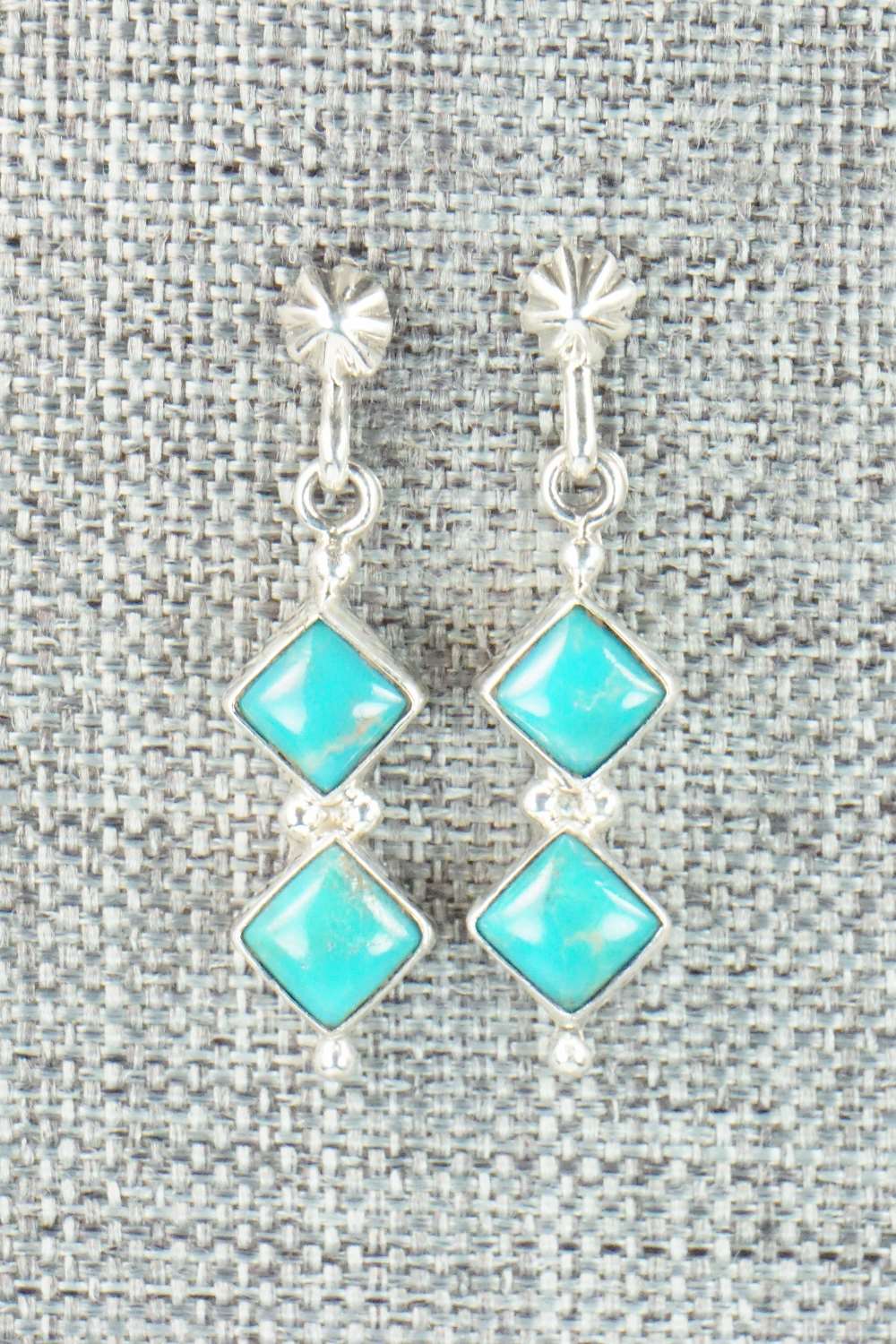 Turquoise & Sterling Silver Earrings - Rosie Chee