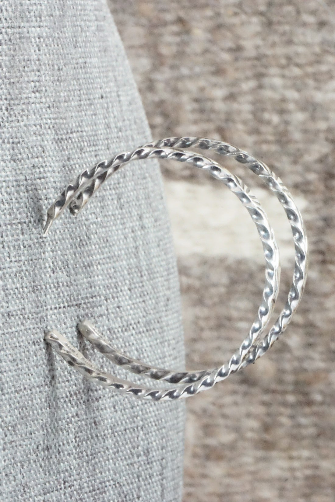Sterling Silver Hoop Earrings - Elaine Tahe