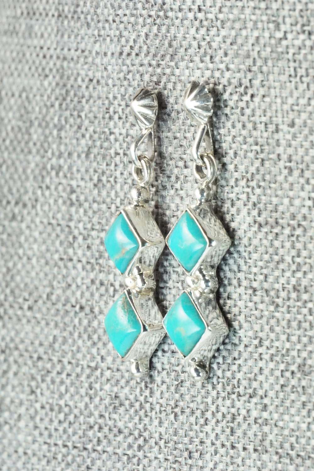 Turquoise & Sterling Silver Earrings - Rosie Chee