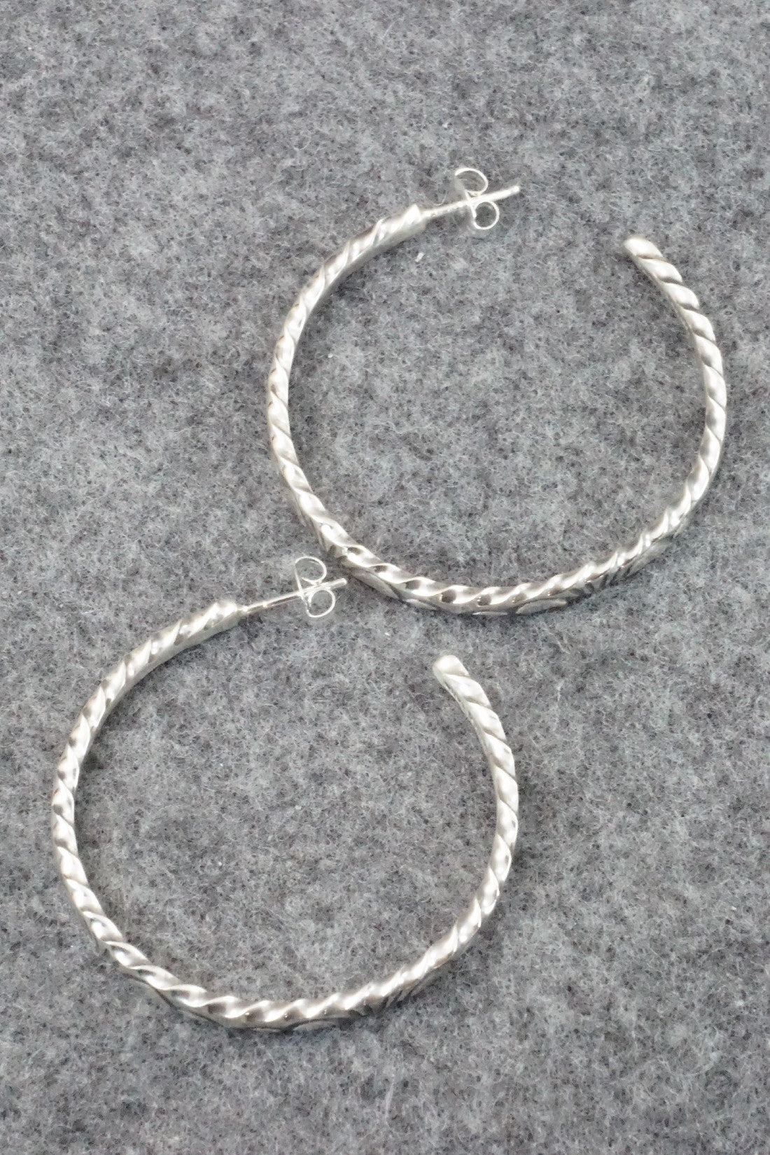 Sterling Silver Hoop Earrings - Elaine Tahe