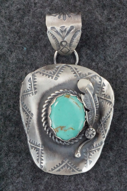 Turquoise & Sterling Silver Pendant - Tim Yazzie
