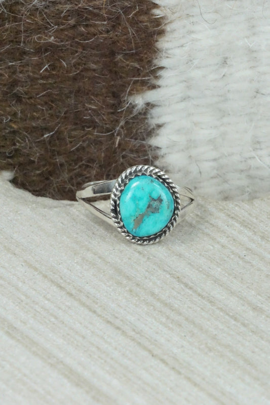 Turquoise & Sterling Silver Ring - Jamie Saunders - Size 8.75