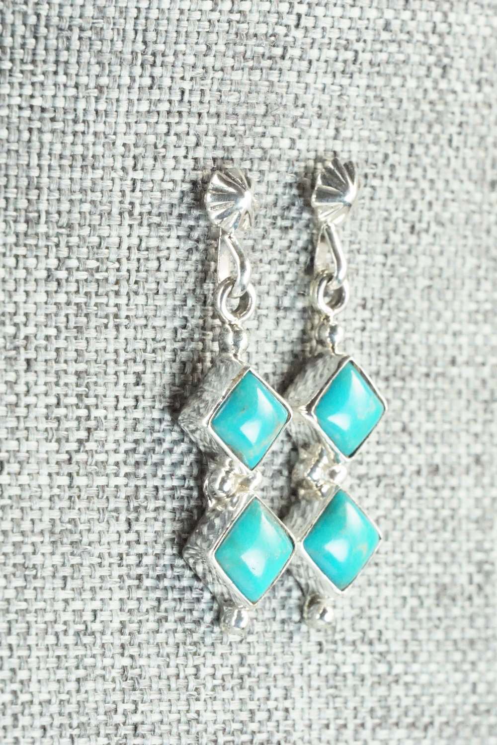 Turquoise & Sterling Silver Earrings - Rosie Chee