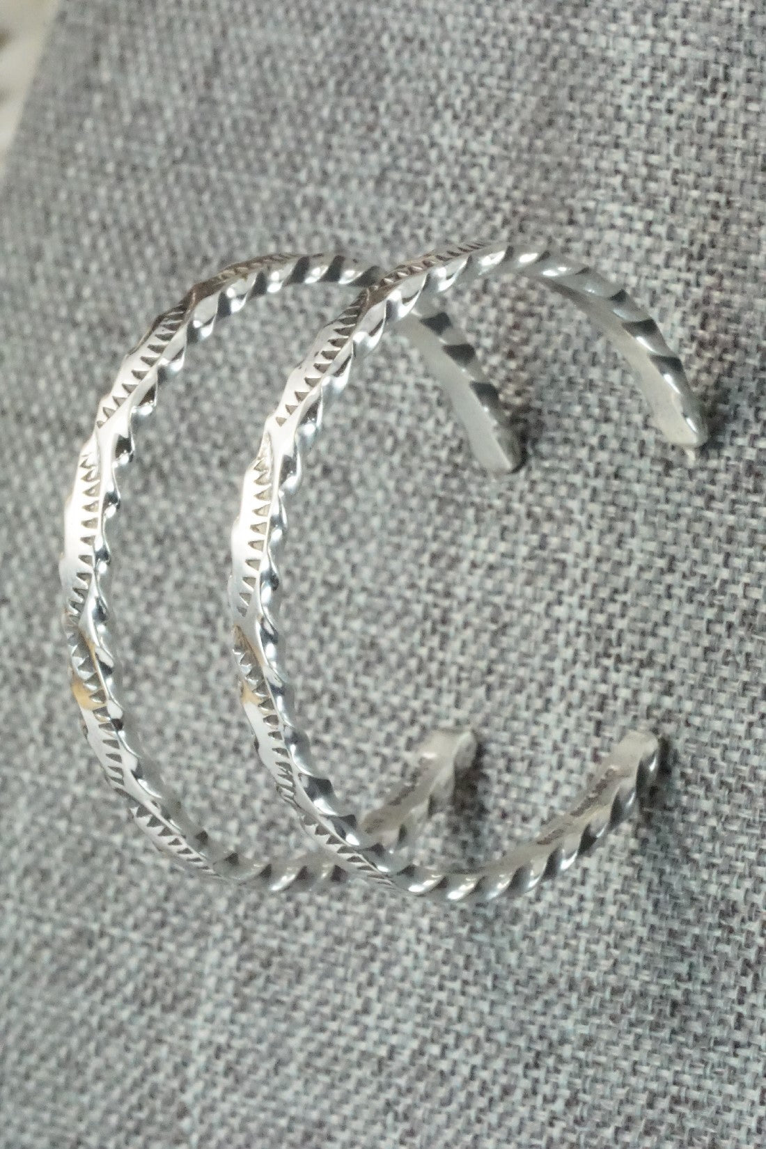 Sterling Silver Hoop Earrings - Elaine Tahe