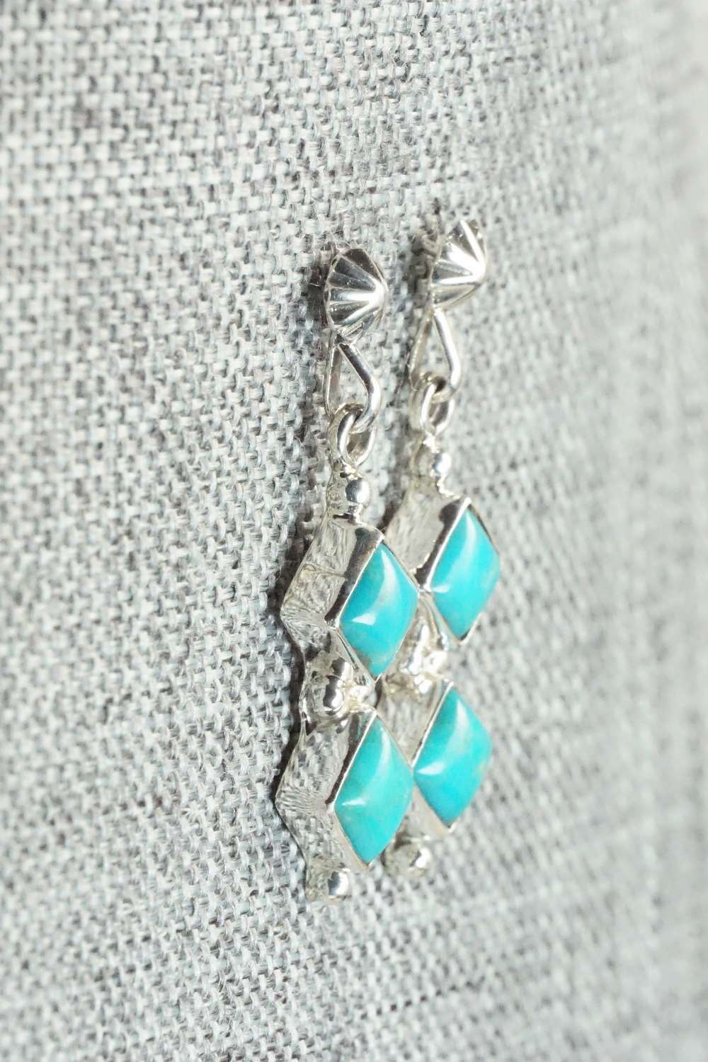 Turquoise & Sterling Silver Earrings - Rosie Chee