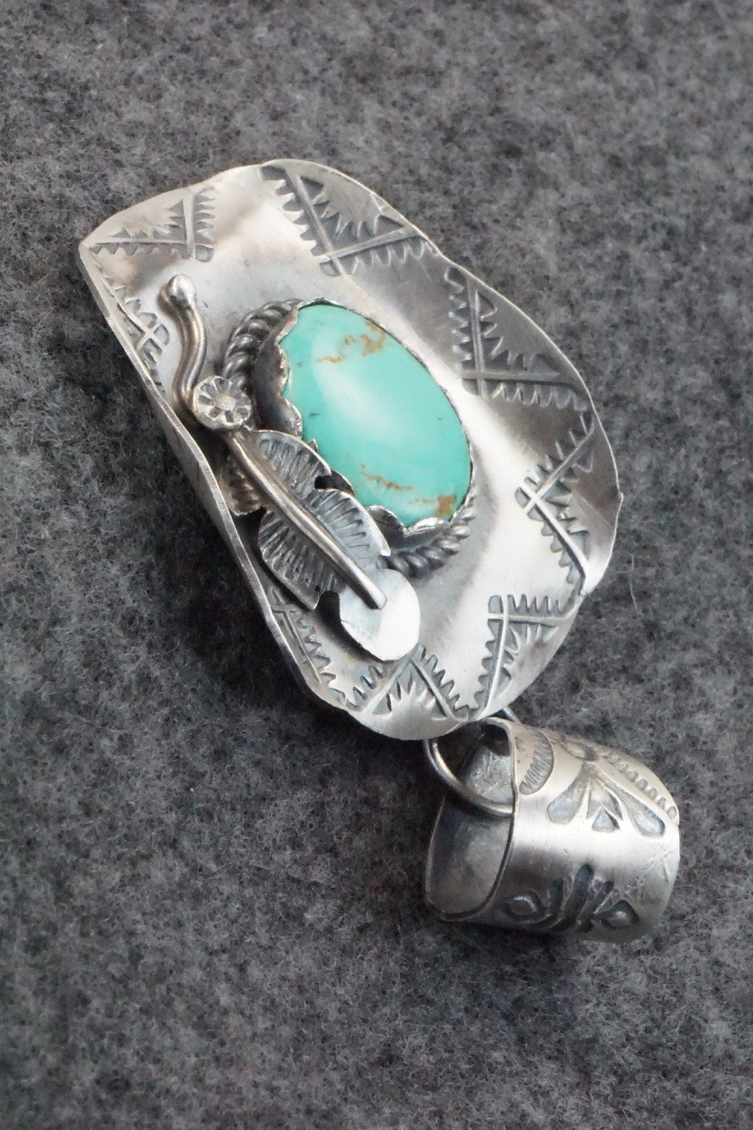 Turquoise & Sterling Silver Pendant - Tim Yazzie