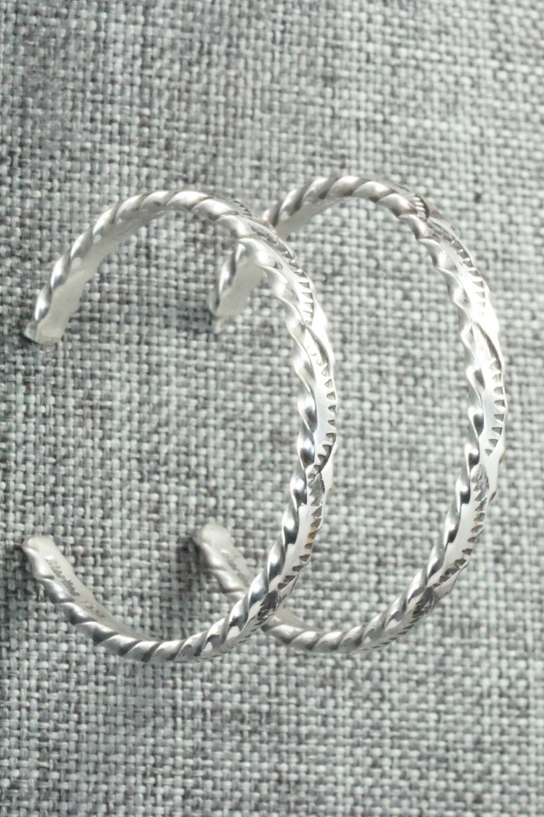 Sterling Silver Hoop Earrings - Elaine Tahe