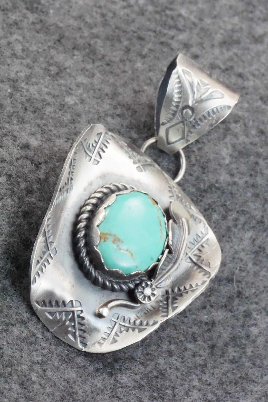 Turquoise & Sterling Silver Pendant - Tim Yazzie