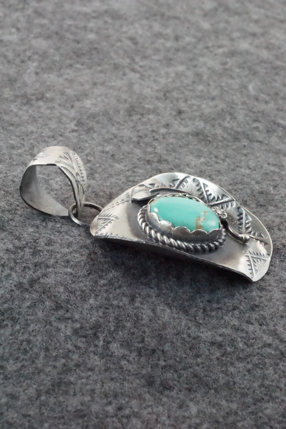 Turquoise & Sterling Silver Pendant - Tim Yazzie