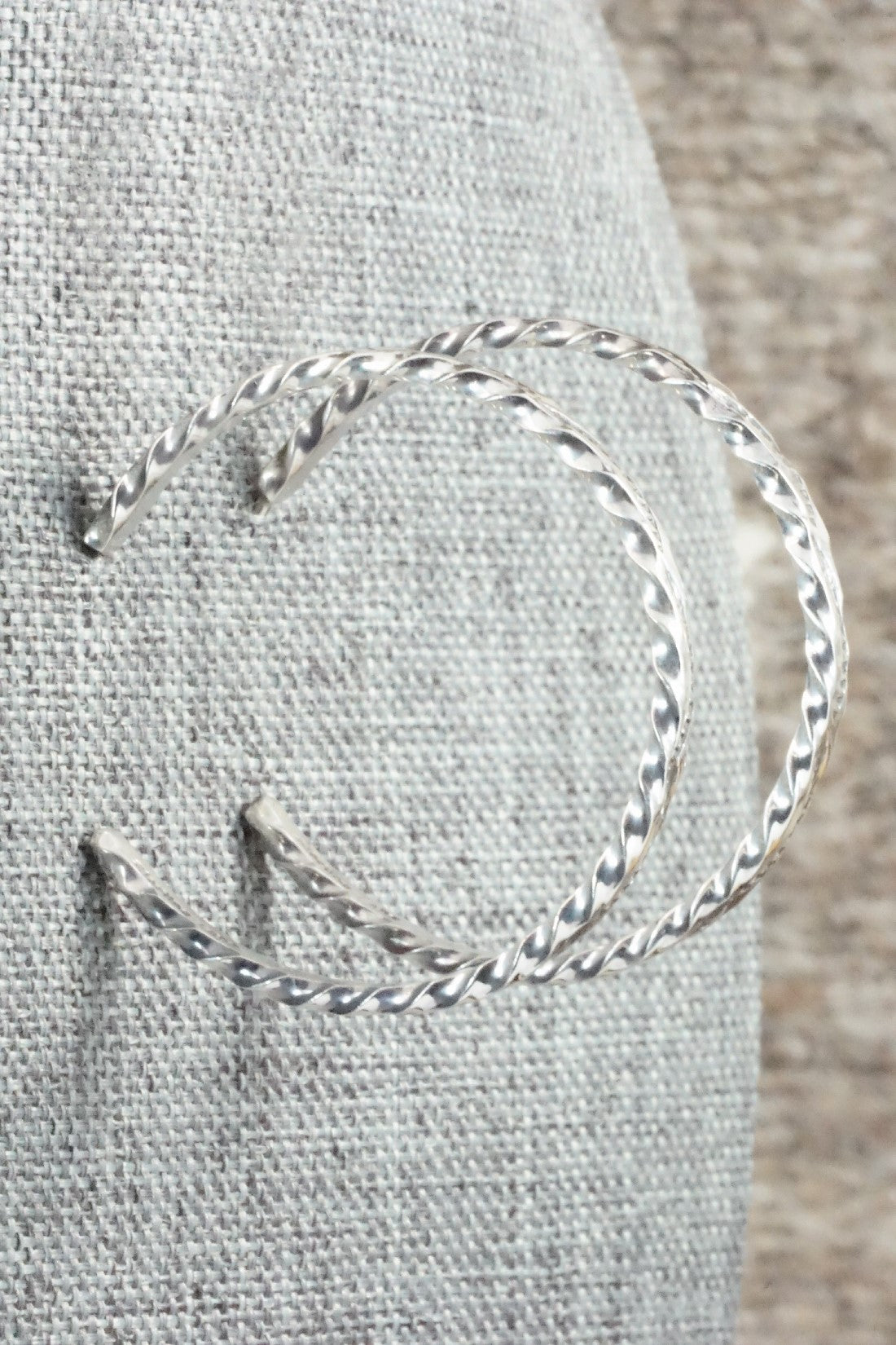 Sterling Silver Hoop Earrings - Elaine Tahe