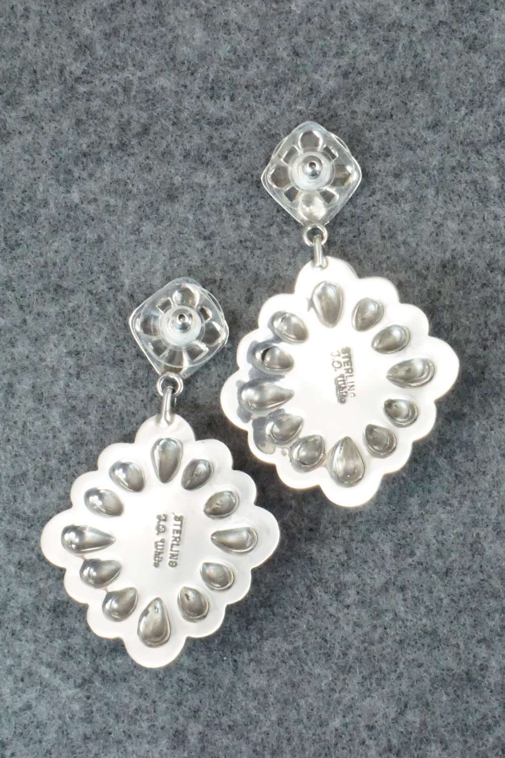 Turquoise & Sterling Silver Earrings - Tsosie Orville White