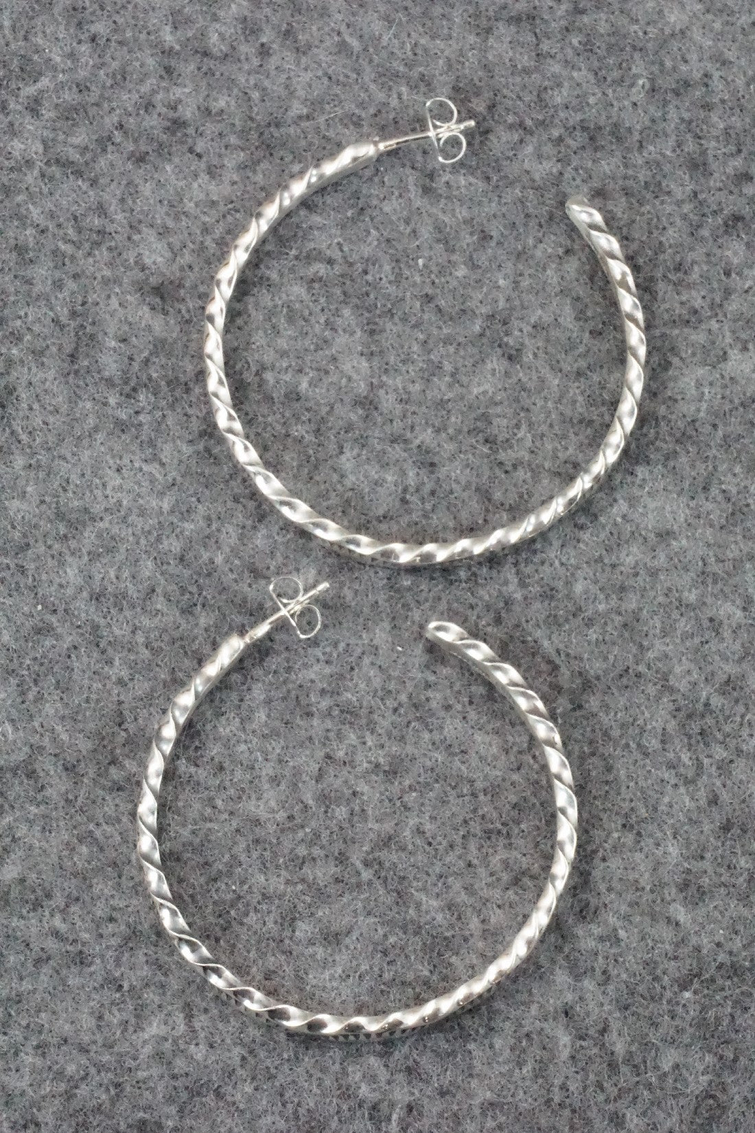 Sterling Silver Hoop Earrings - Elaine Tahe