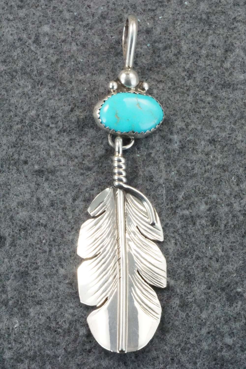 Turquoise and Sterling Silver Pendant - Aaron Davis