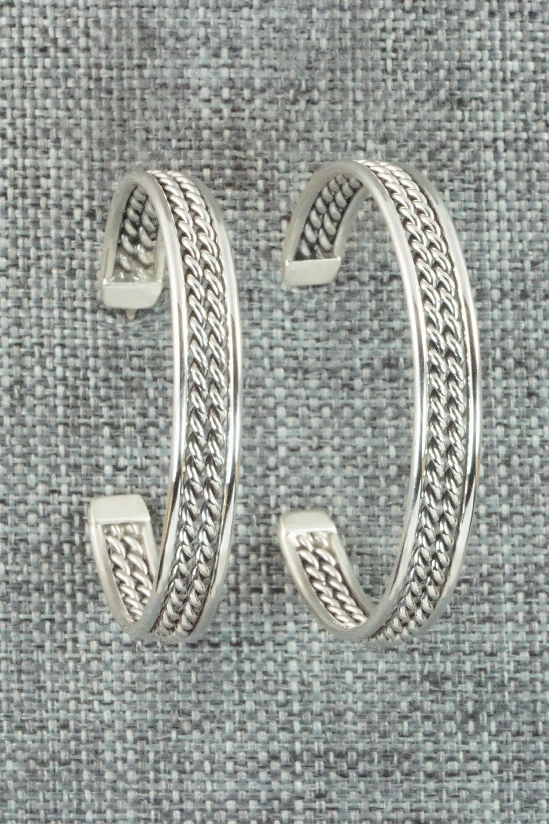 Sterling Silver Hoop Earrings - Elaine Tahe