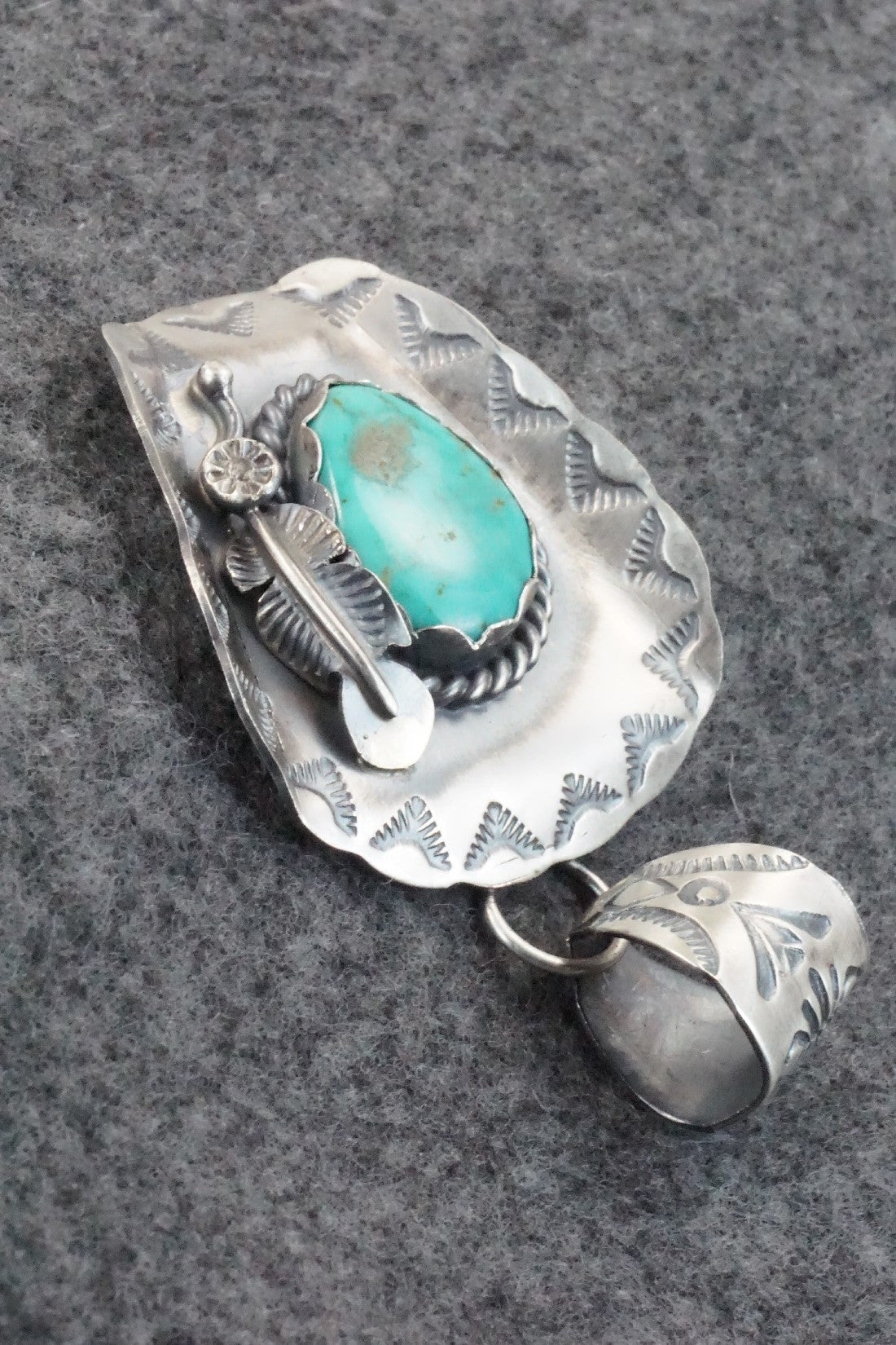 Turquoise & Sterling Silver Pendant - Tim Yazzie