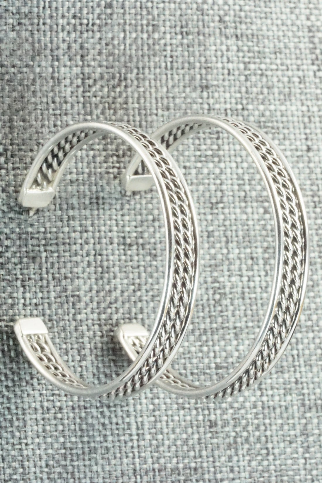 Sterling Silver Hoop Earrings - Elaine Tahe
