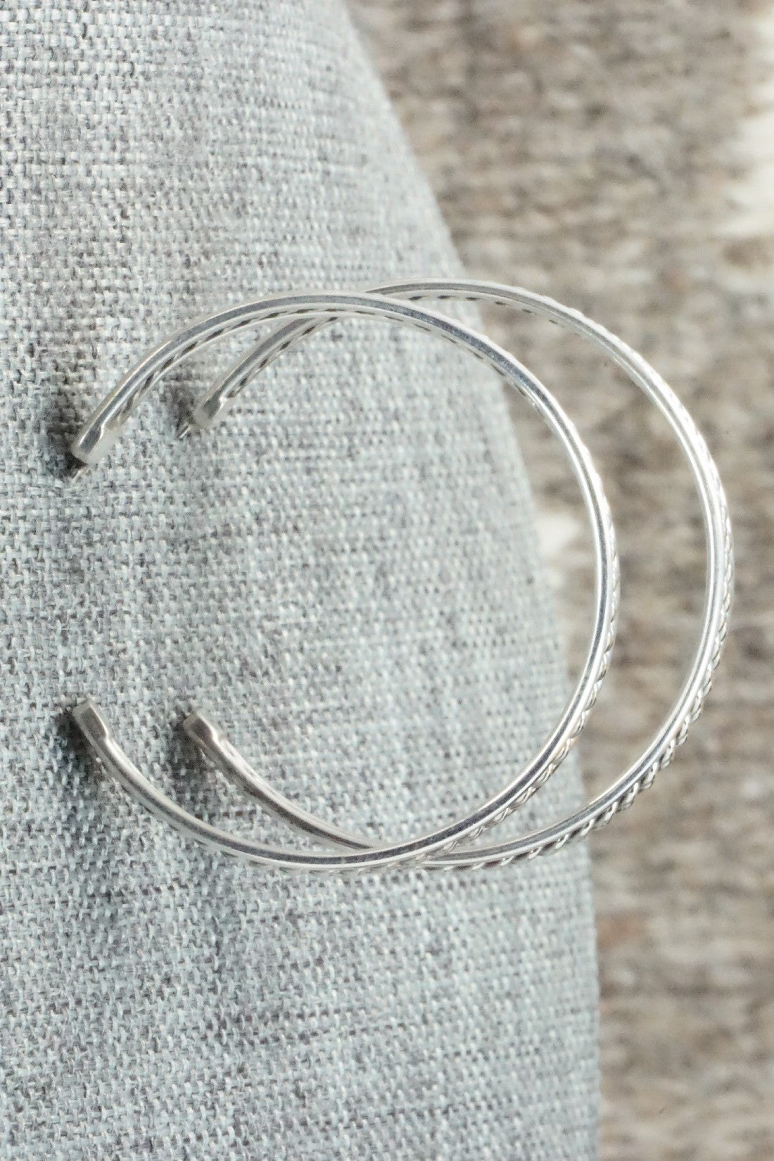 Sterling Silver Hoop Earrings - Elaine Tahe