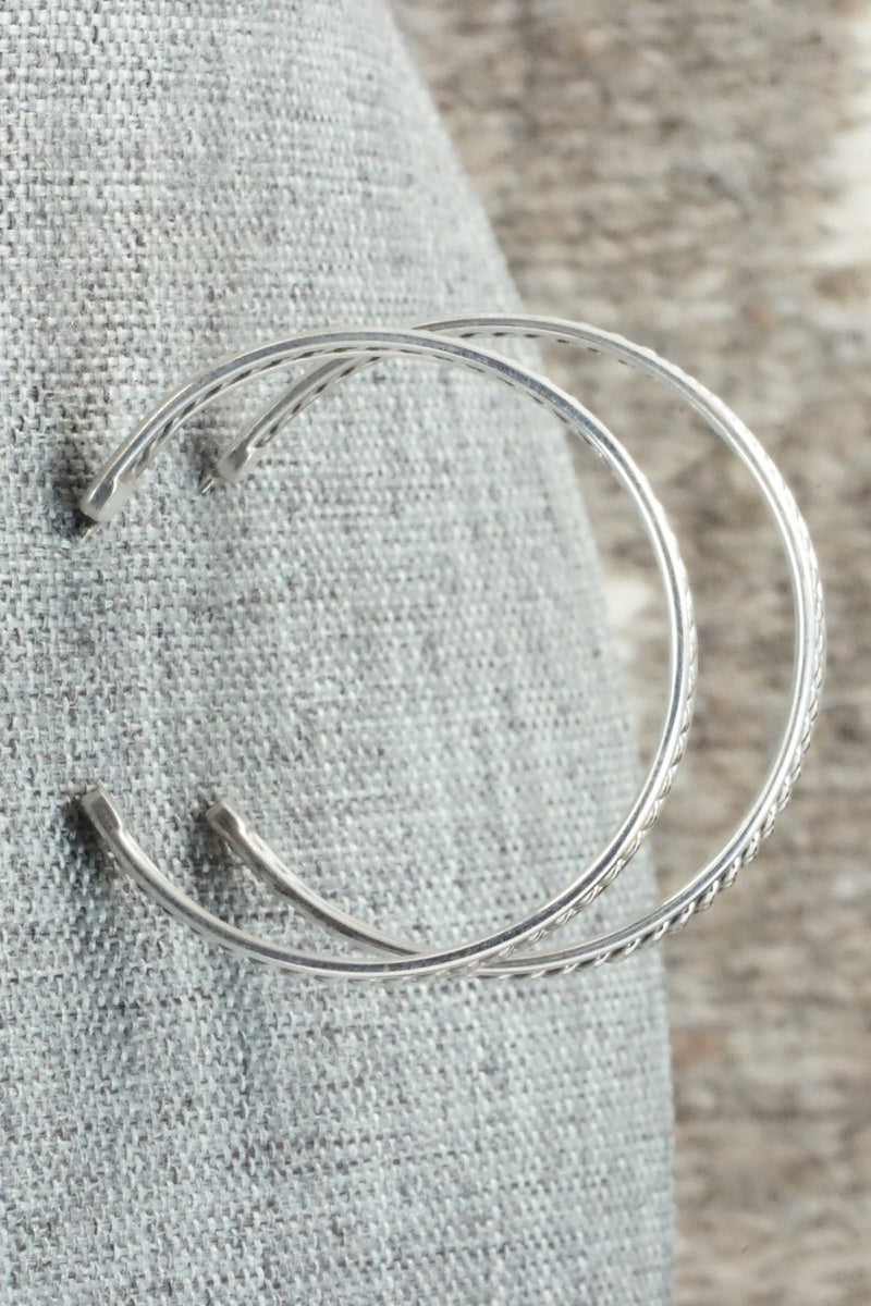 Sterling Silver Hoop Earrings - Elaine Tahe