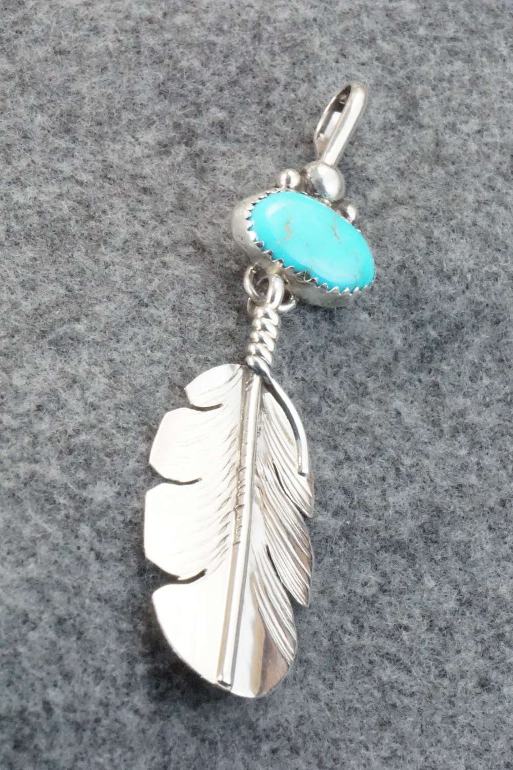 Turquoise and Sterling Silver Pendant - Aaron Davis