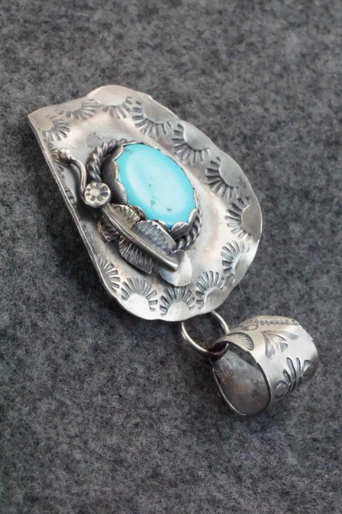 Turquoise & Sterling Silver Pendant - Tim Yazzie
