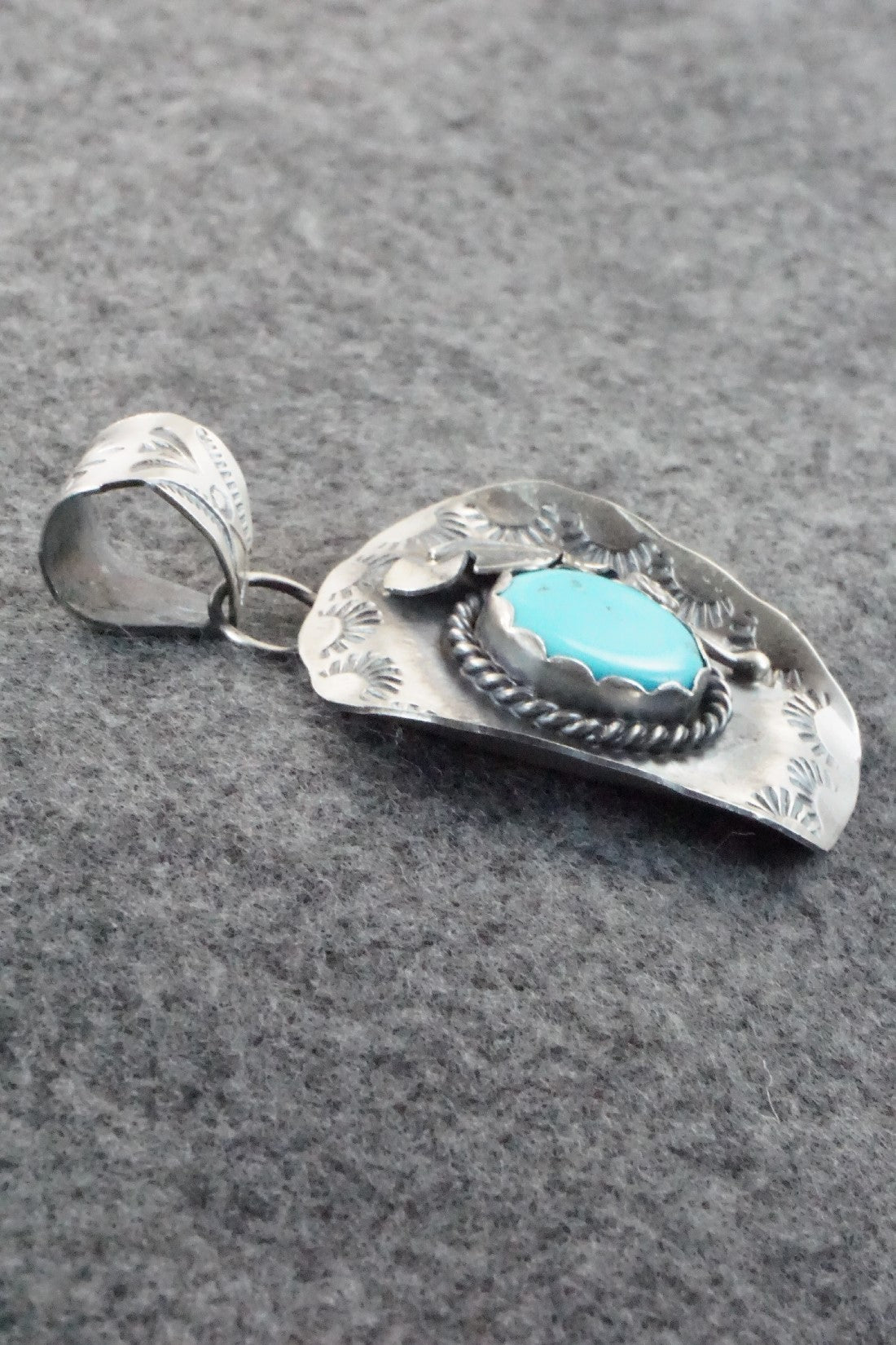 Turquoise & Sterling Silver Pendant - Tim Yazzie