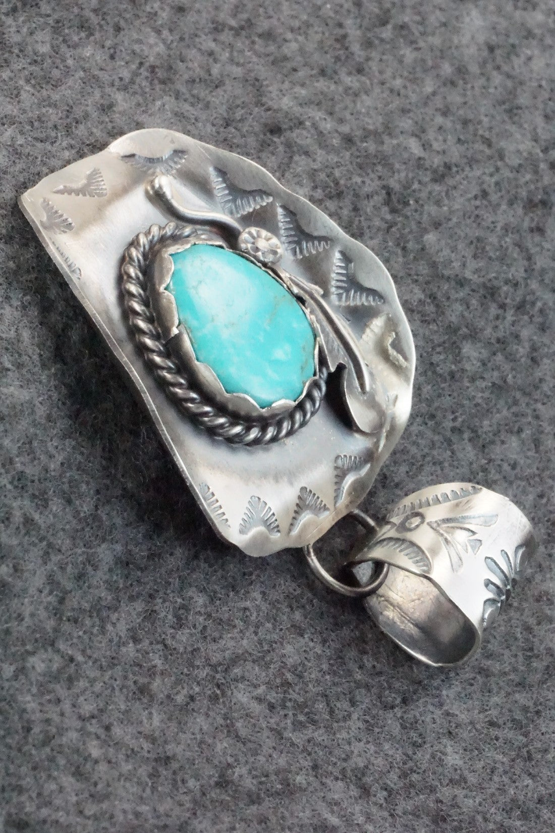 Turquoise & Sterling Silver Pendant - Tim Yazzie