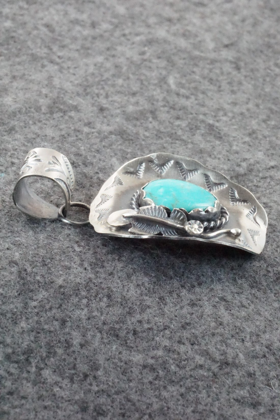 Turquoise & Sterling Silver Pendant - Tim Yazzie