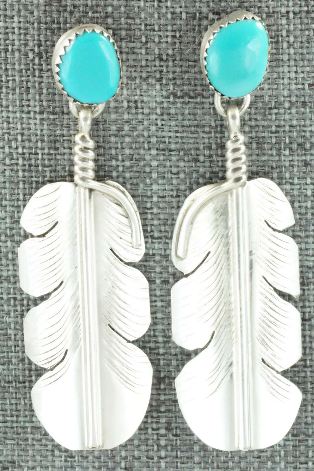 Turquoise & Sterling Silver Earrings - Aaron Davis