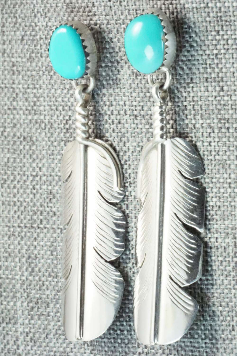 Turquoise & Sterling Silver Earrings - Aaron Davis