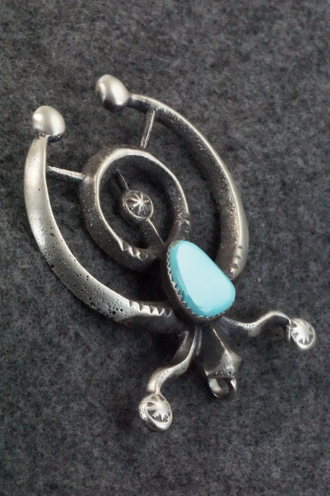 Turquoise and Sterling Silver Pendant - V. Cayatineto