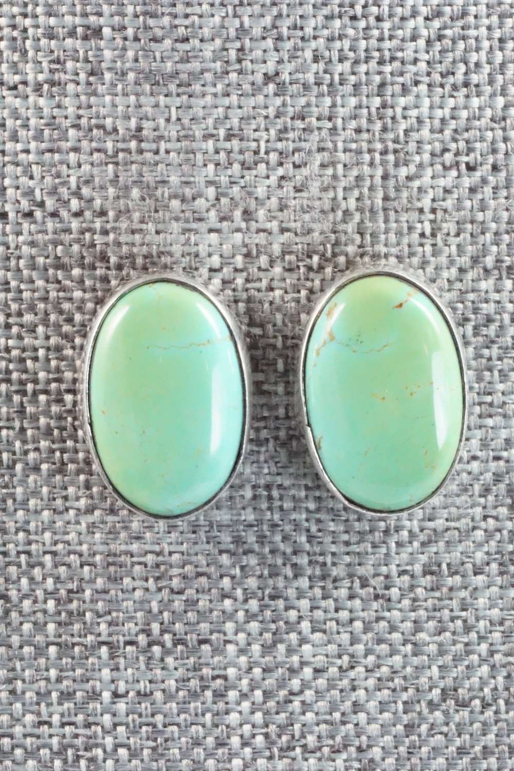Turquoise & Sterling Silver Earrings - Vernon Kee Johnson
