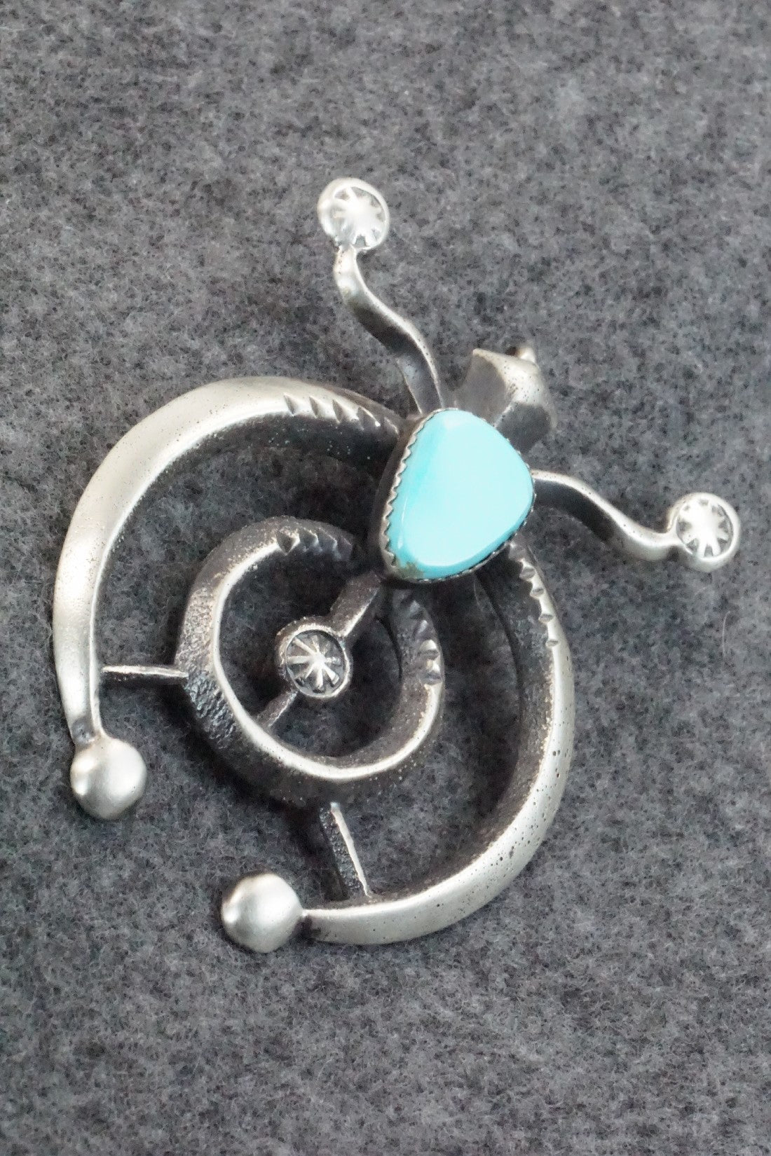 Turquoise and Sterling Silver Pendant - V. Cayatineto