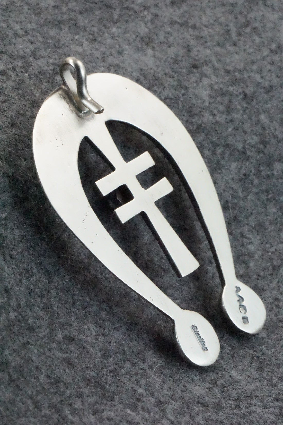 Turquoise and Sterling Silver Pendant - Martha Cayatineto