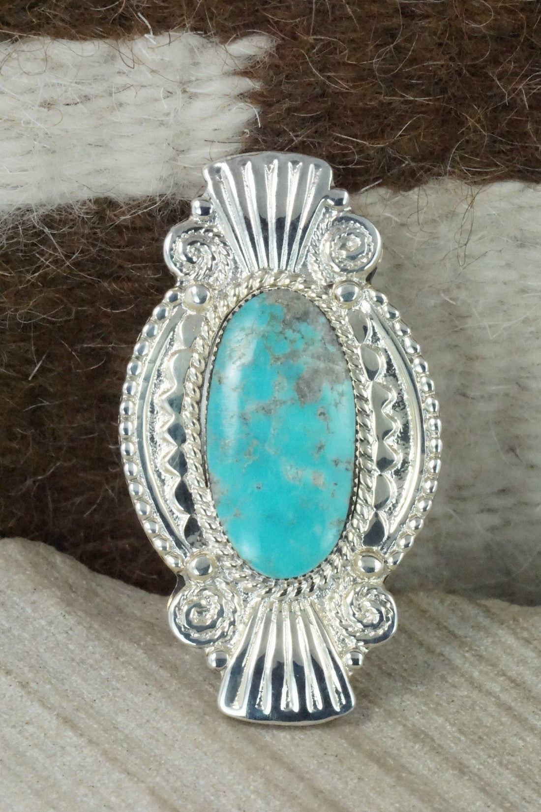 Turquoise & Sterling Silver Ring - Jimson Belin - Size 6.25