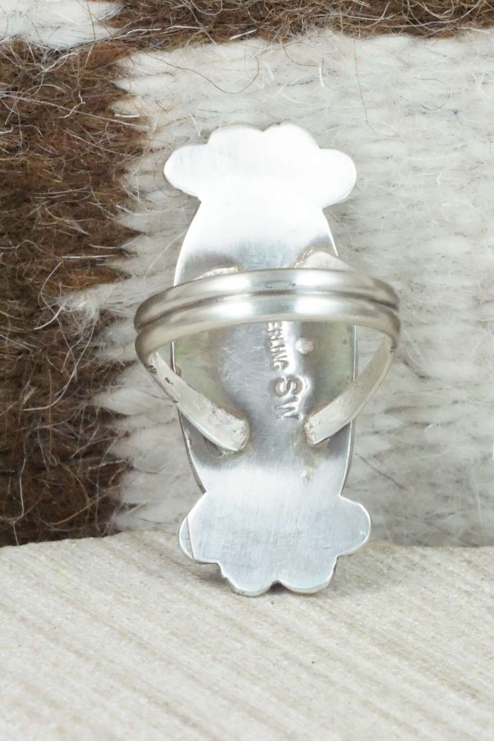 Onyx & Sterling Silver Ring - Selina Warner - Size 8.25