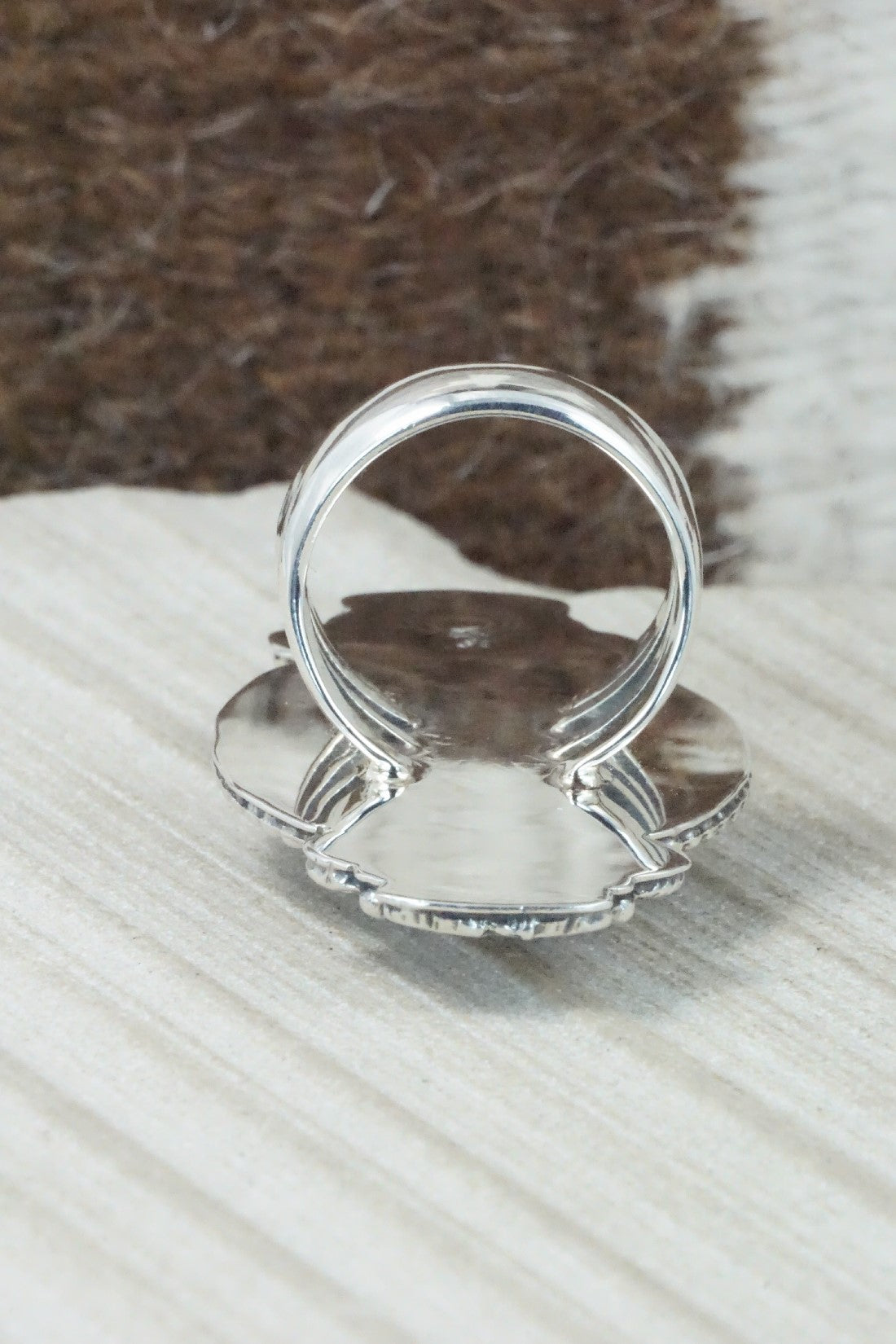 Turquoise & Sterling Silver Ring - Jimson Belin - Size 8