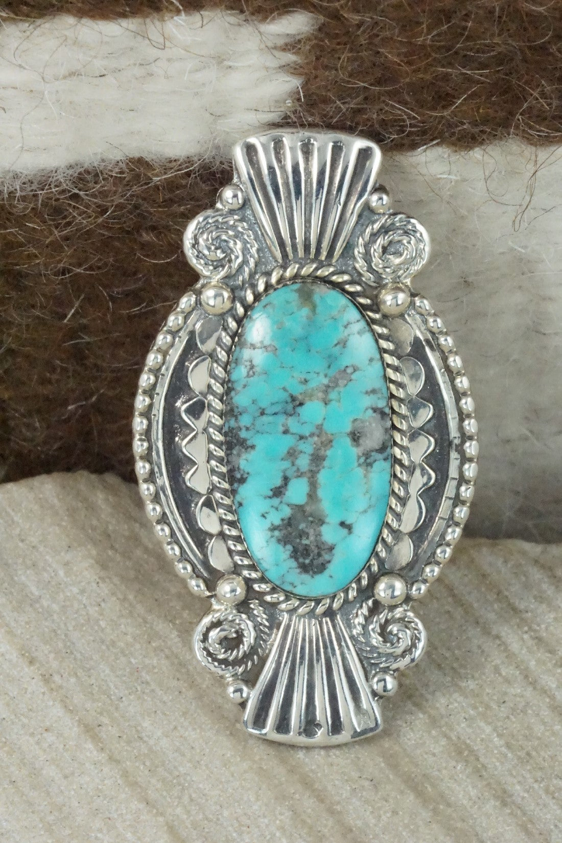 Turquoise & Sterling Silver Ring - Jimson Belin - Size 10