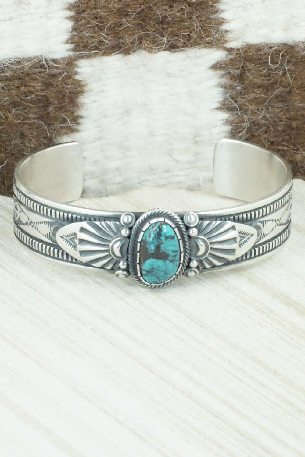 Turquoise & Sterling Silver Bracelet - Derrick Gordon
