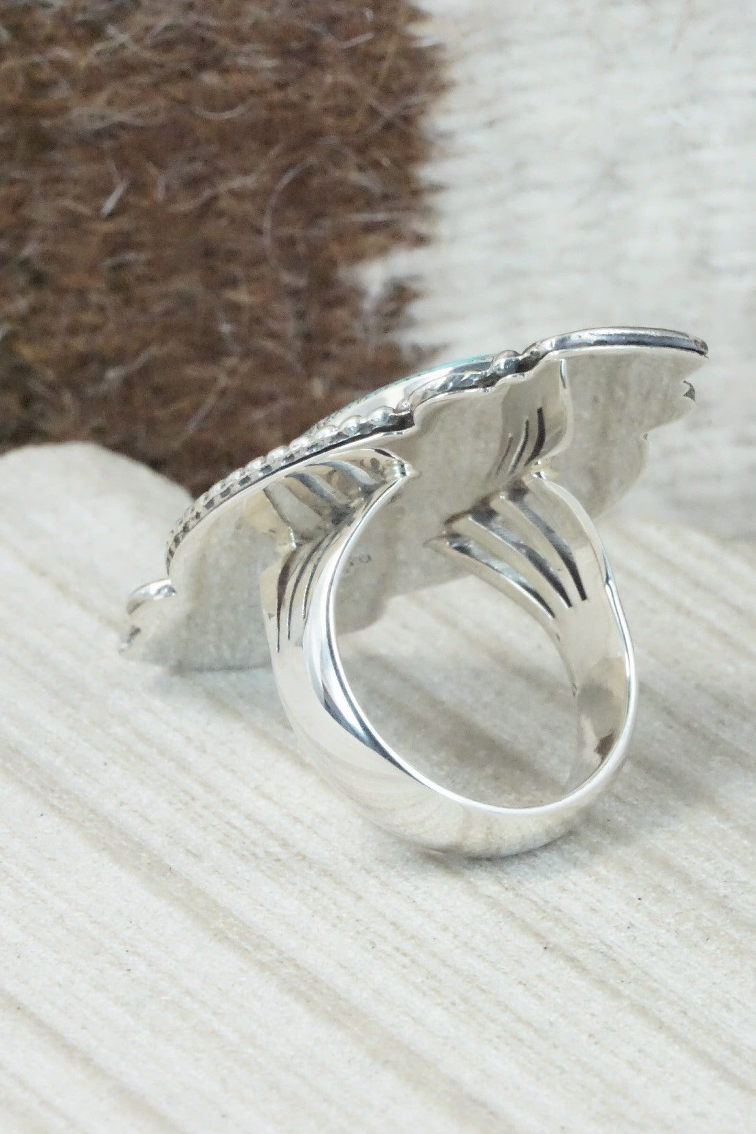 Turquoise & Sterling Silver Ring - Jimson Belin - Size 10