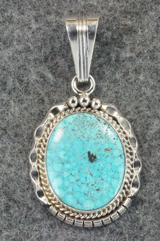 Turquoise & Sterling Silver Pendant - Samuel Yellowhair