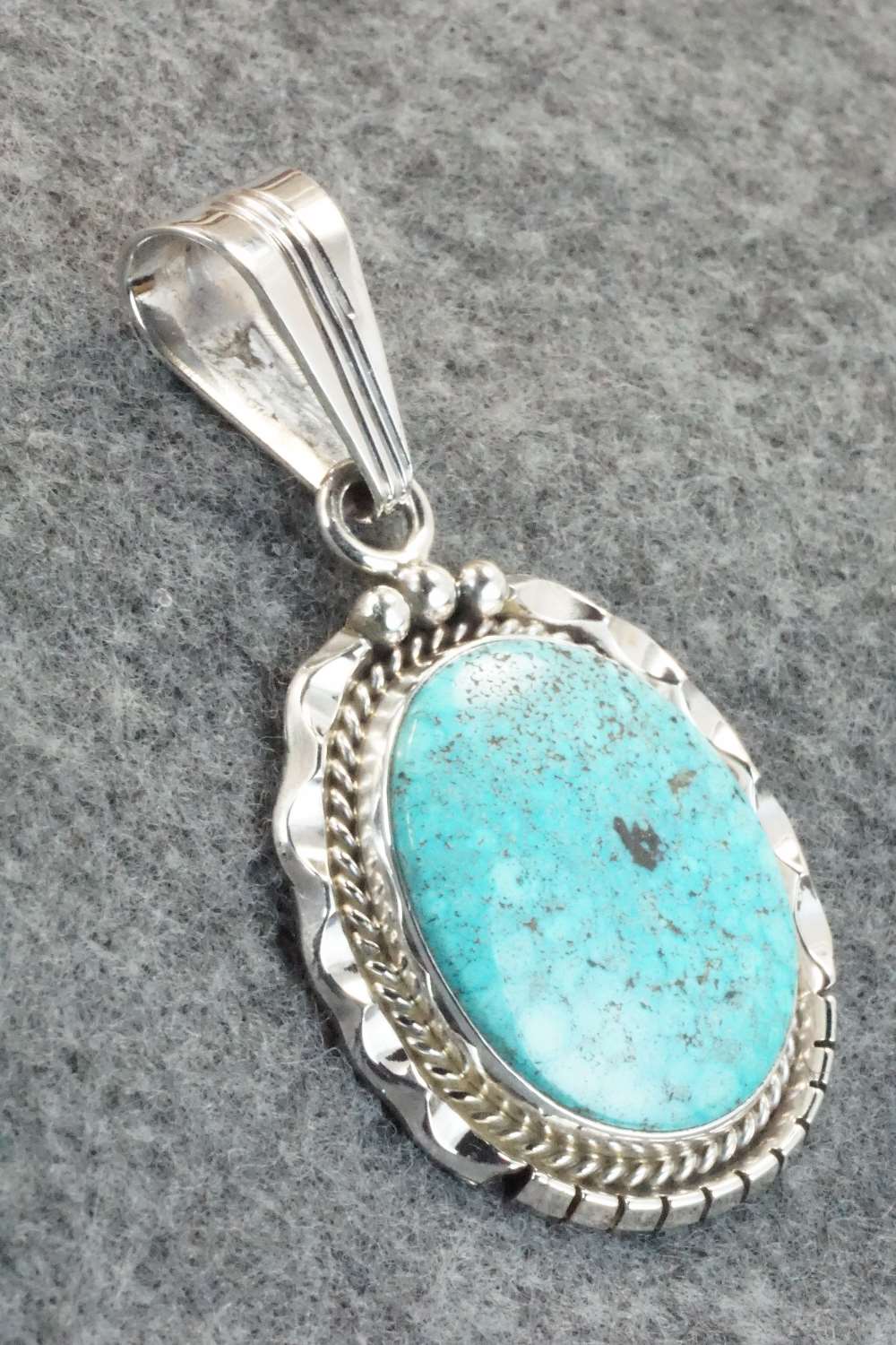 Turquoise & Sterling Silver Pendant - Samuel Yellowhair