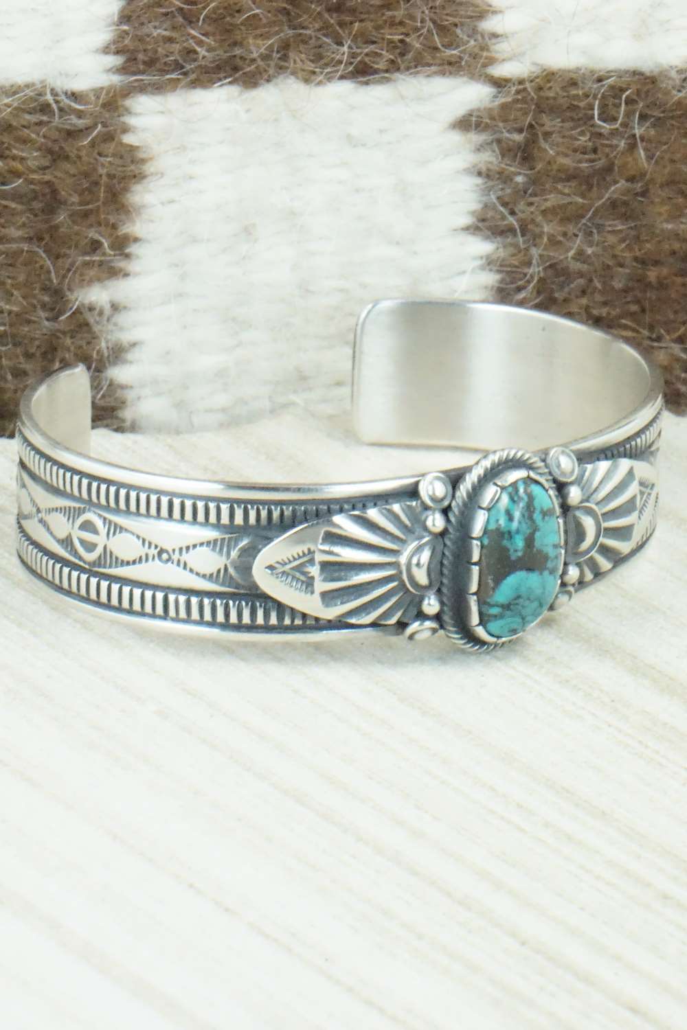 Turquoise & Sterling Silver Bracelet - Derrick Gordon