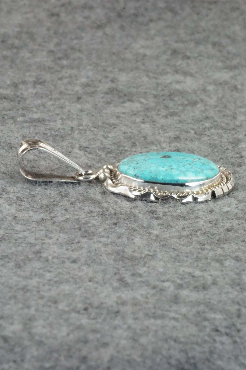 Turquoise & Sterling Silver Pendant - Samuel Yellowhair
