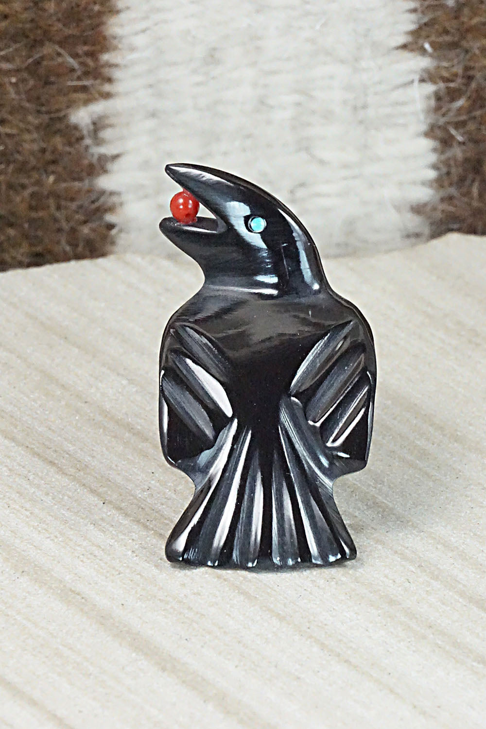 Crow Zuni Fetish Carving - Calvert Bowannie