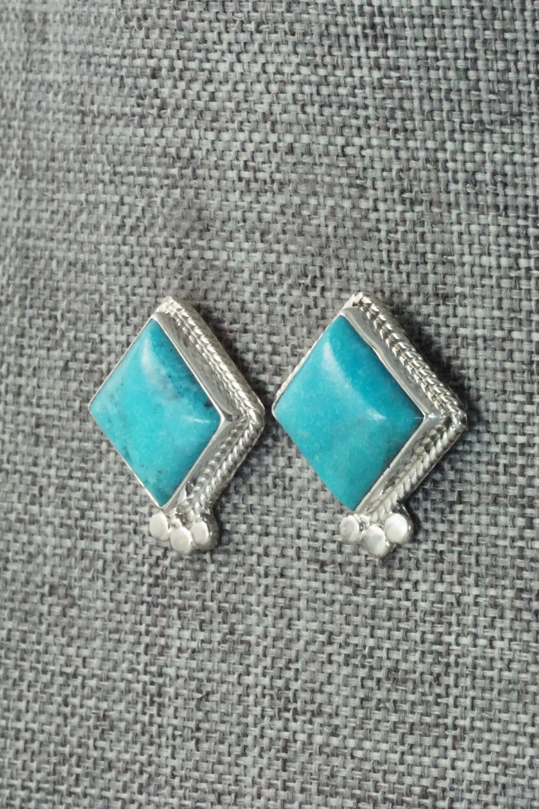 Turquoise & Sterling Silver Earrings - Sharon McCarthy