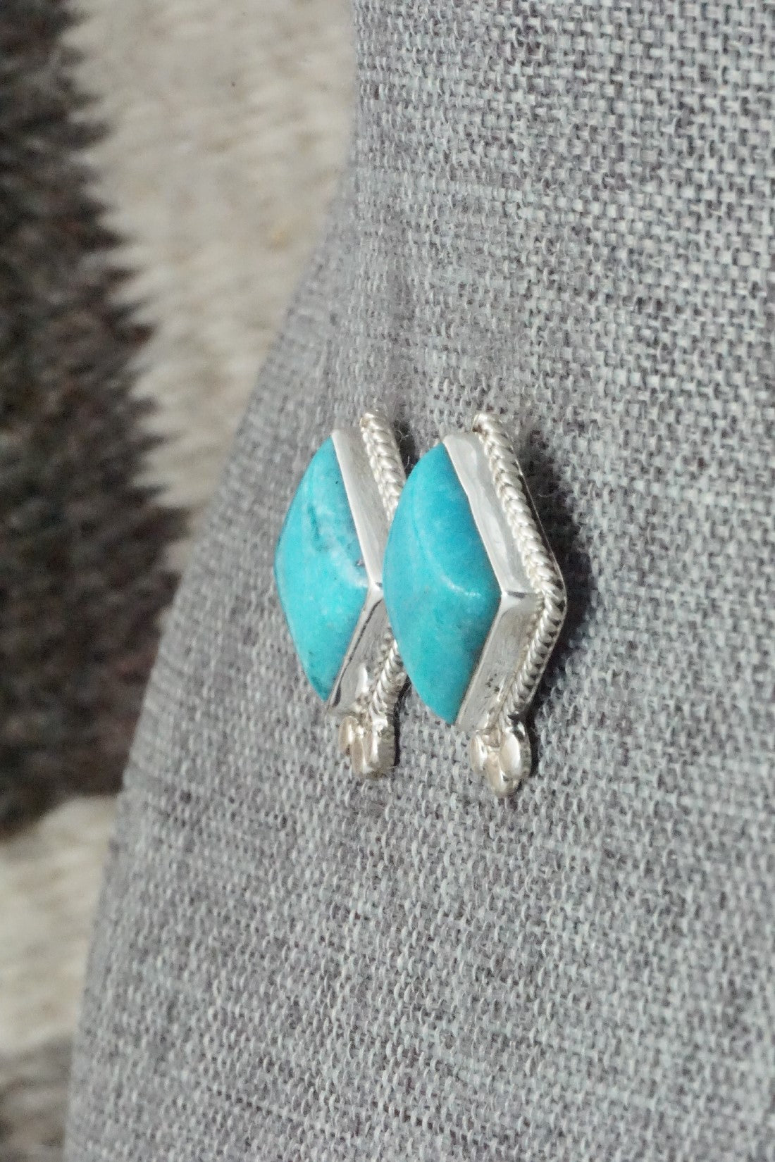 Turquoise & Sterling Silver Earrings - Sharon McCarthy
