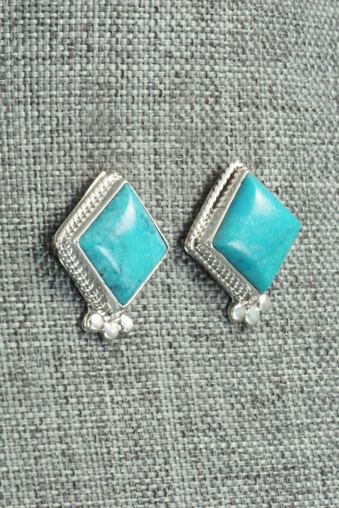 Turquoise & Sterling Silver Earrings - Sharon McCarthy