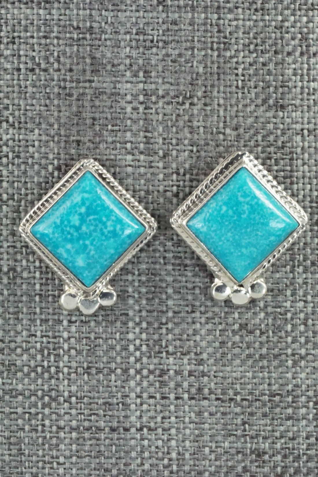 Turquoise & Sterling Silver Earrings - Sharon McCarthy