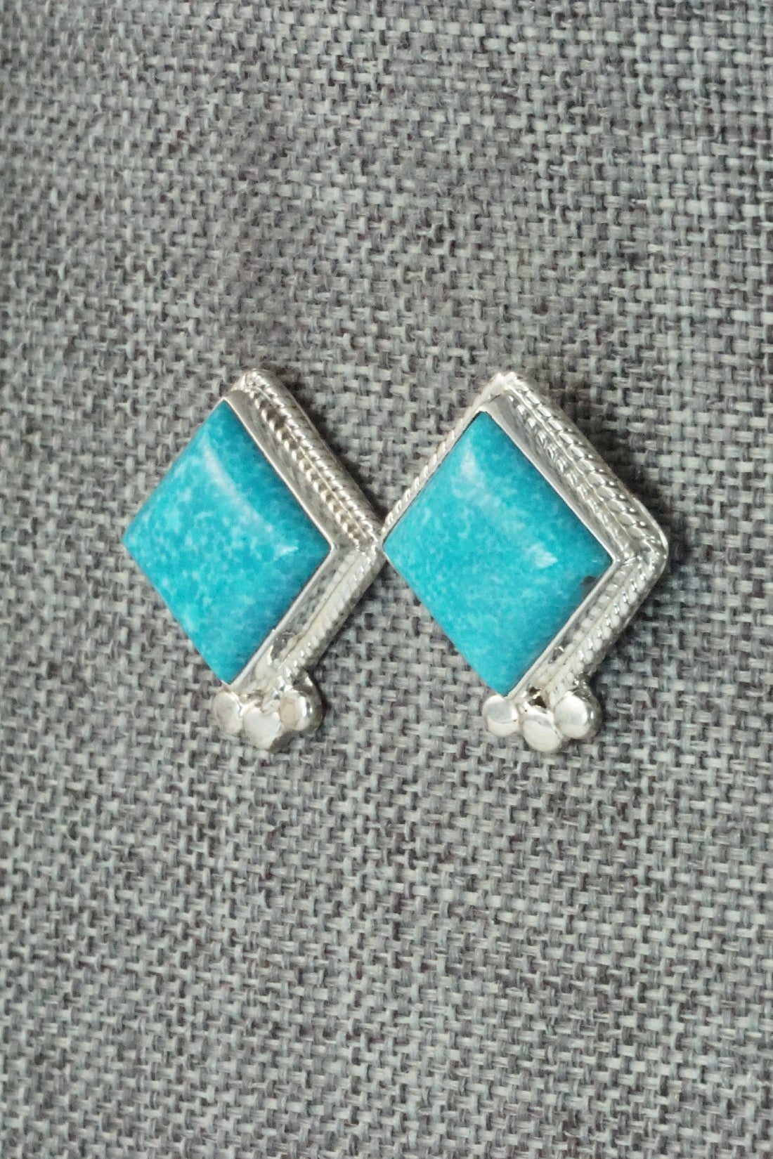 Turquoise & Sterling Silver Earrings - Sharon McCarthy